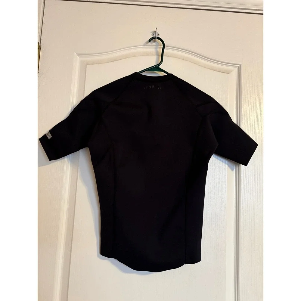 O'Neill Reactor II 1.5mm Short‎ Sleeve Wetsuit Top Black Mens Small 5081 Beach